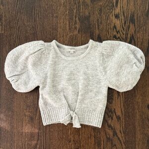 Habitual Heather Gray Puff Sleeve Sweater